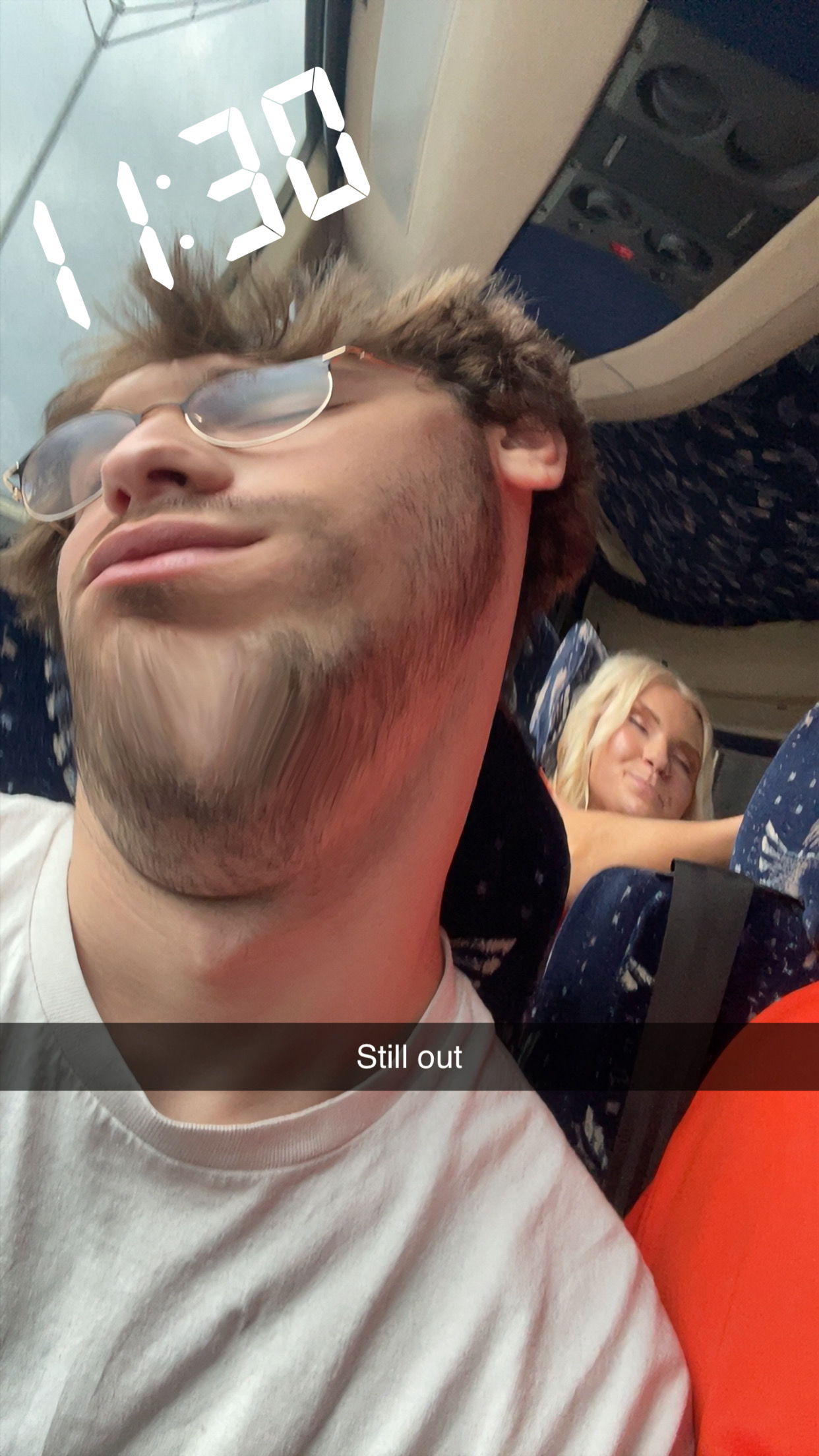 Josh sleeping in Cleveland